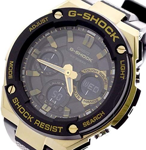Men's Tough Solar G-Steel Watch – Black Analog-Digital Display
