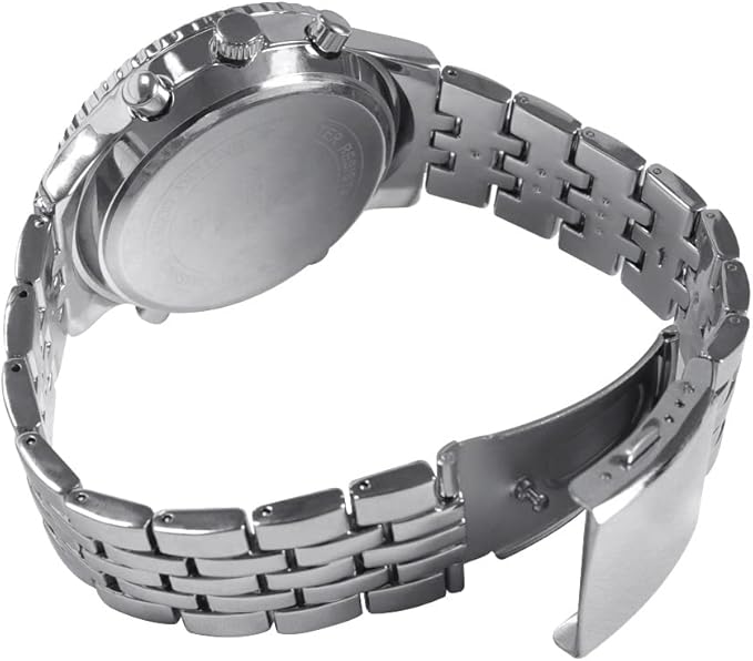 All-Black Steel Men's Sports Watch – LED Analog Digital Display with Date & Week