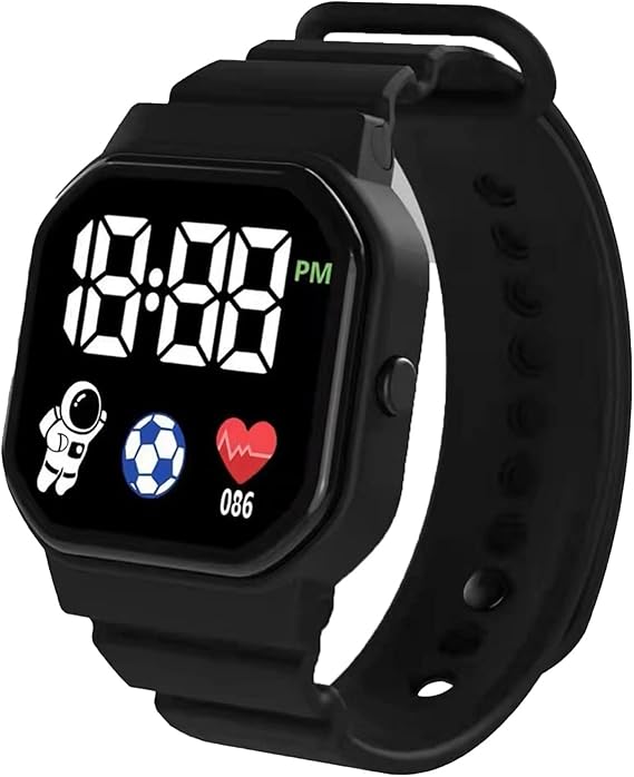 Unisex Kids' LED Spaceman Sports Watch – Shockproof Electronic Wristwatch
