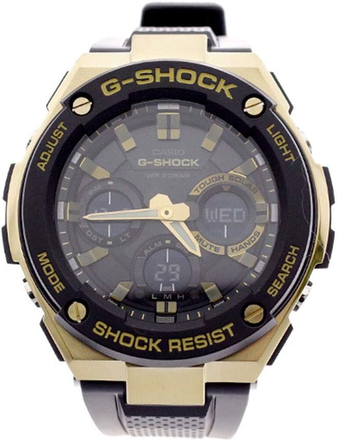 Men's Tough Solar G-Steel Watch – Black Analog-Digital Display