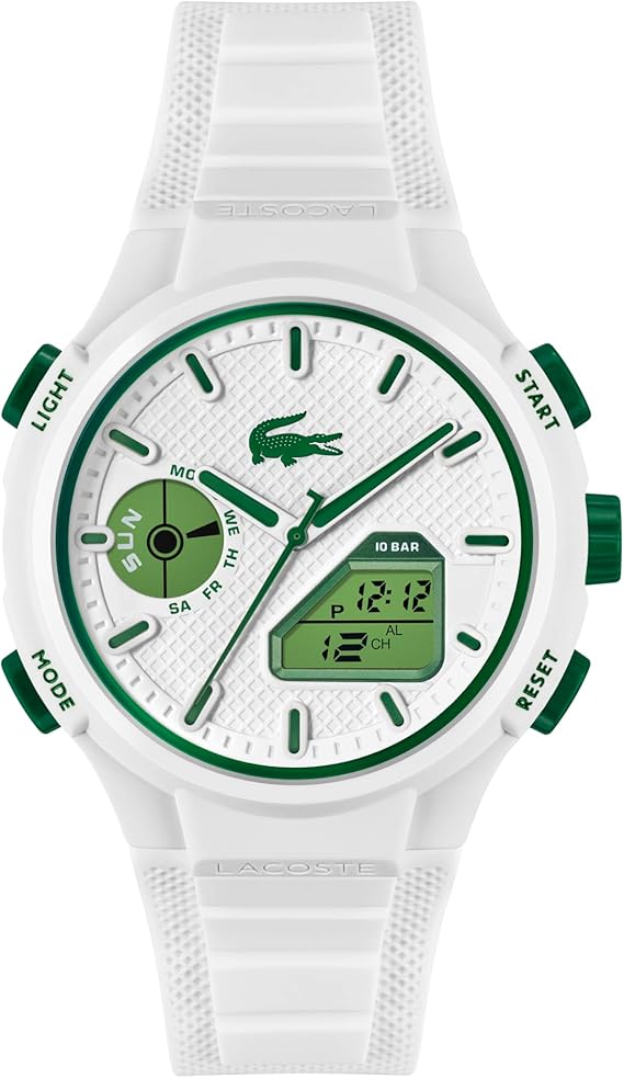 Men's 43.75mm Contemporary Sporty Watch – 10ATM Waterproof with Silicone Strap