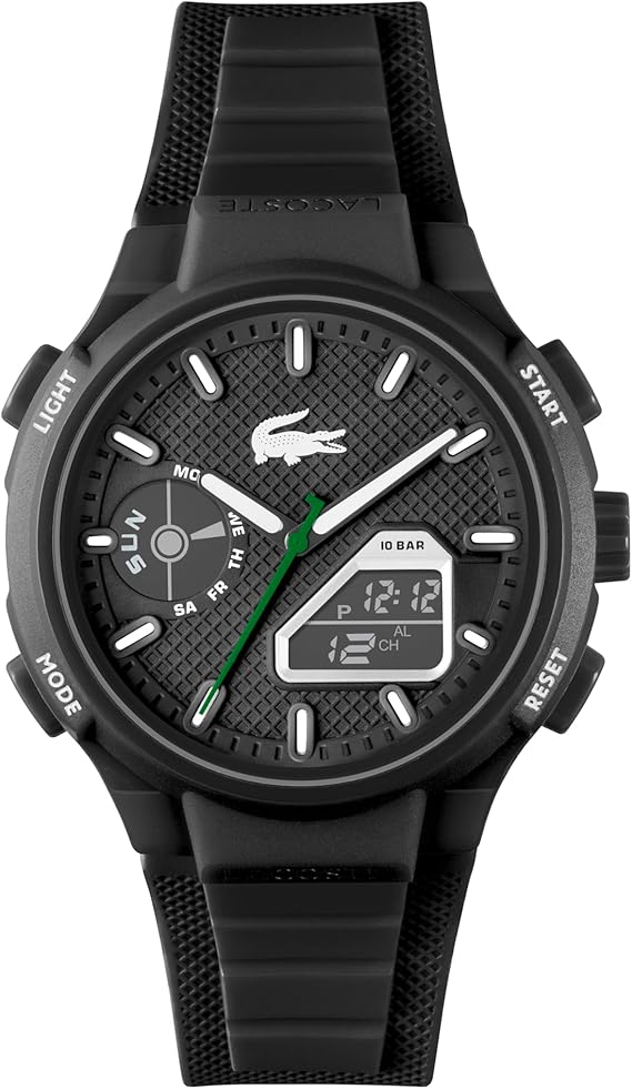 Men's 43.75mm Contemporary Sporty Watch – 10ATM Waterproof with Silicone Strap