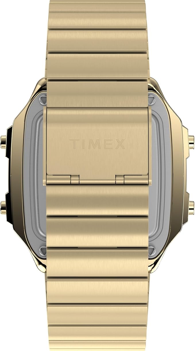 Men's World Time 40mm Digital Watch – Gold-Tone Steel Case & Bracelet