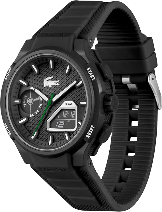 Men's 43.75mm Contemporary Sporty Watch – 10ATM Waterproof with Silicone Strap